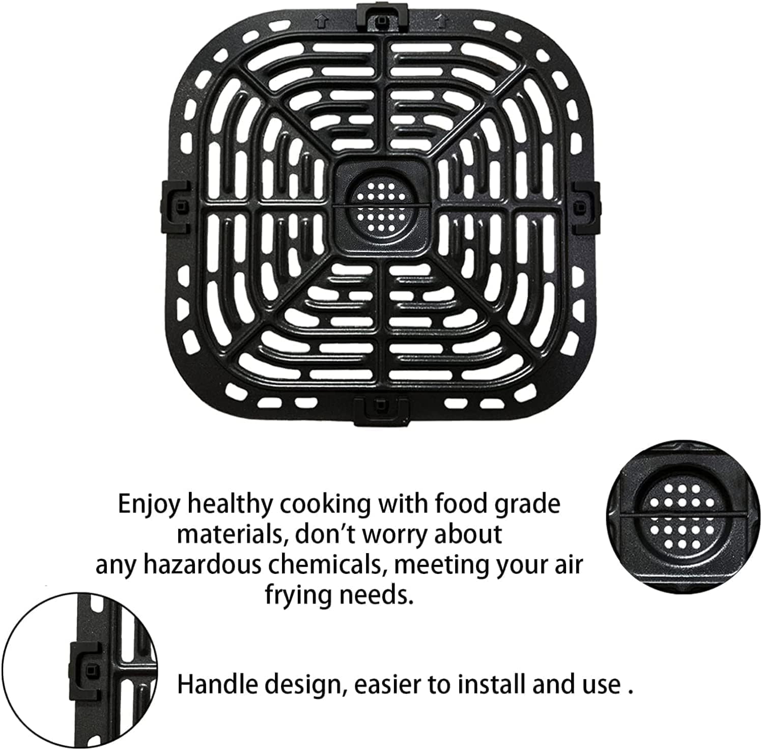Bandeja de repuesto para freidora de aire para freidora de aire instantánea Vortex Plus de 6 cuartos de galón, estante antiadherente mejorado,