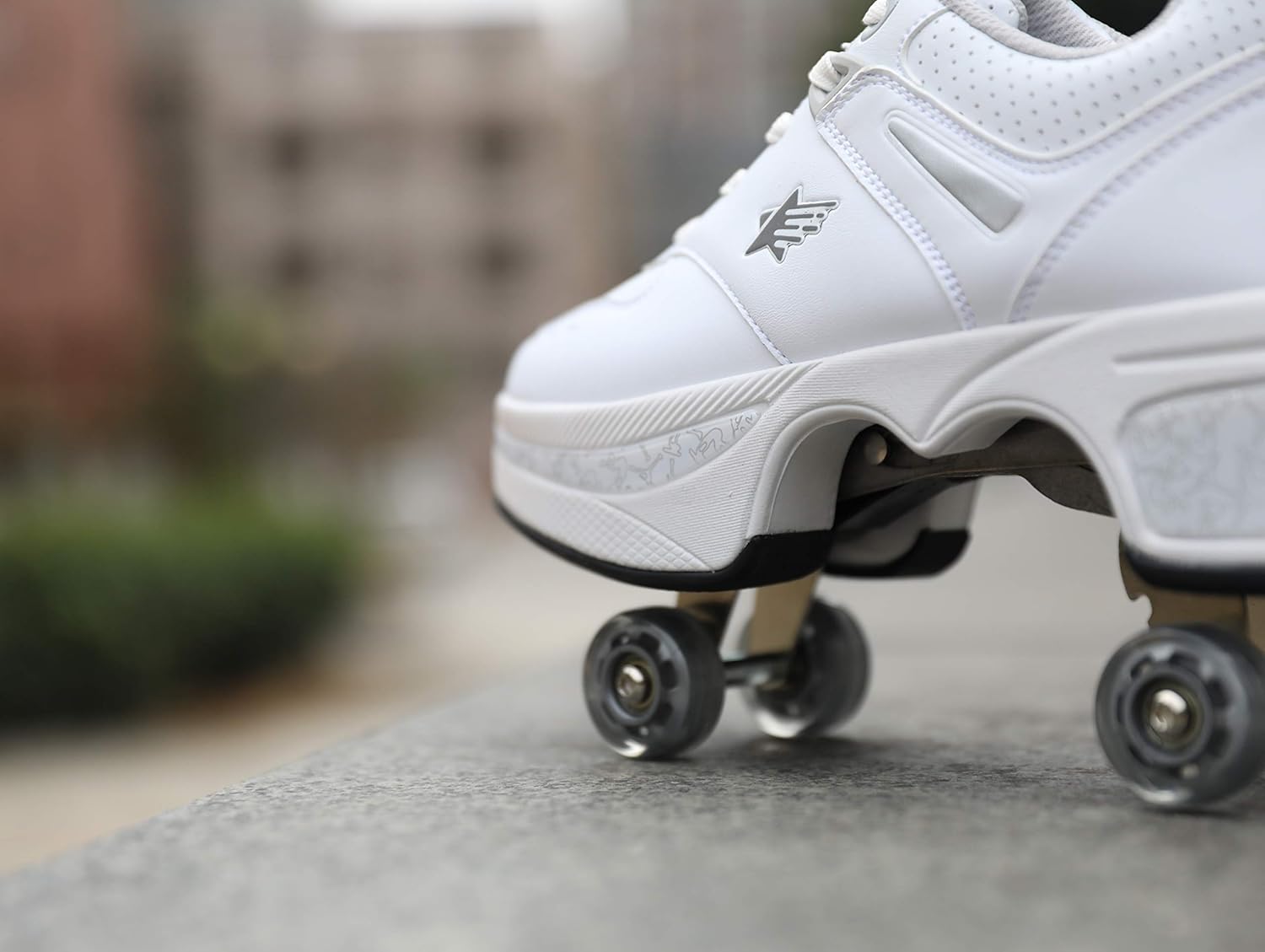 Deformación Parkour Roller Shoes 4-Wheels Parkour Children’s Park Walking Roller Skates