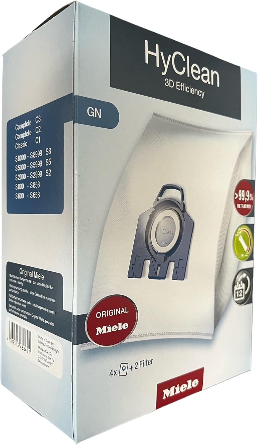 Miele GN Hyclean Bolsas para aspiradora con eficiencia 3D