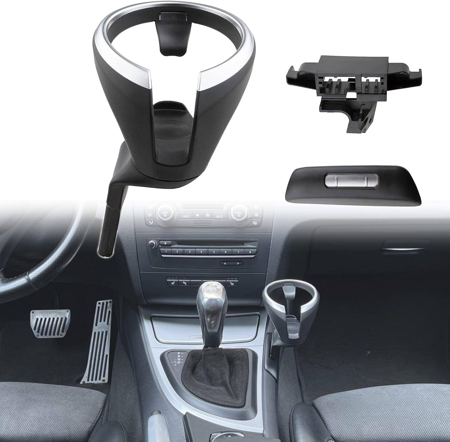 Soporte extraíble para asiento delantero BMW 135i 128i X1 E82 E84 E88 E81 E82 E82e E87 E87n, consola central para taza de café, soporte para bebidas