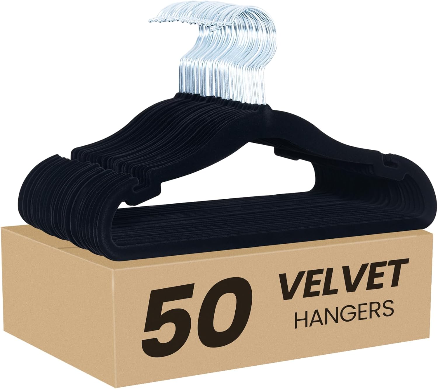 CCS01B50 – Perchas para ropa de bebé para armarios, perchas de terciopelo para niños, perchas antideslizantes para ahorrar espacio, 11.5 pulgadas,