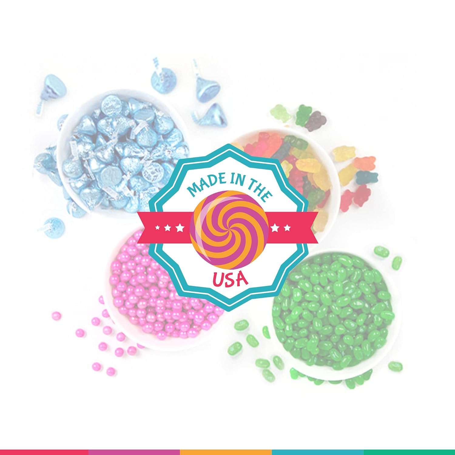 116 piezas de dulces de cumpleaños en miniatura, chocolate y besos (1.50 libras, aproximadamente 116 piezas) – Velas