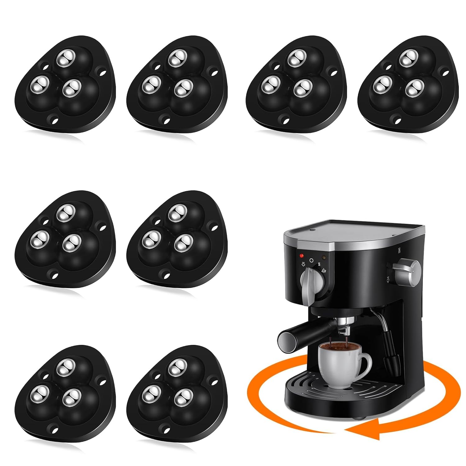 Ruedas giratorias autoadhesivas  Rueda universal giratoria de 360, rodamiento de transferencia de bolas mini para pequeños electrodomésticos de