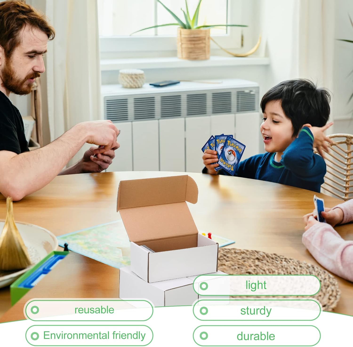 30 unidades de 400 unidades de cajas de almacenamiento de tarjetas de intercambio de cartón, caja de almacenamiento de tarjetas de béisbol