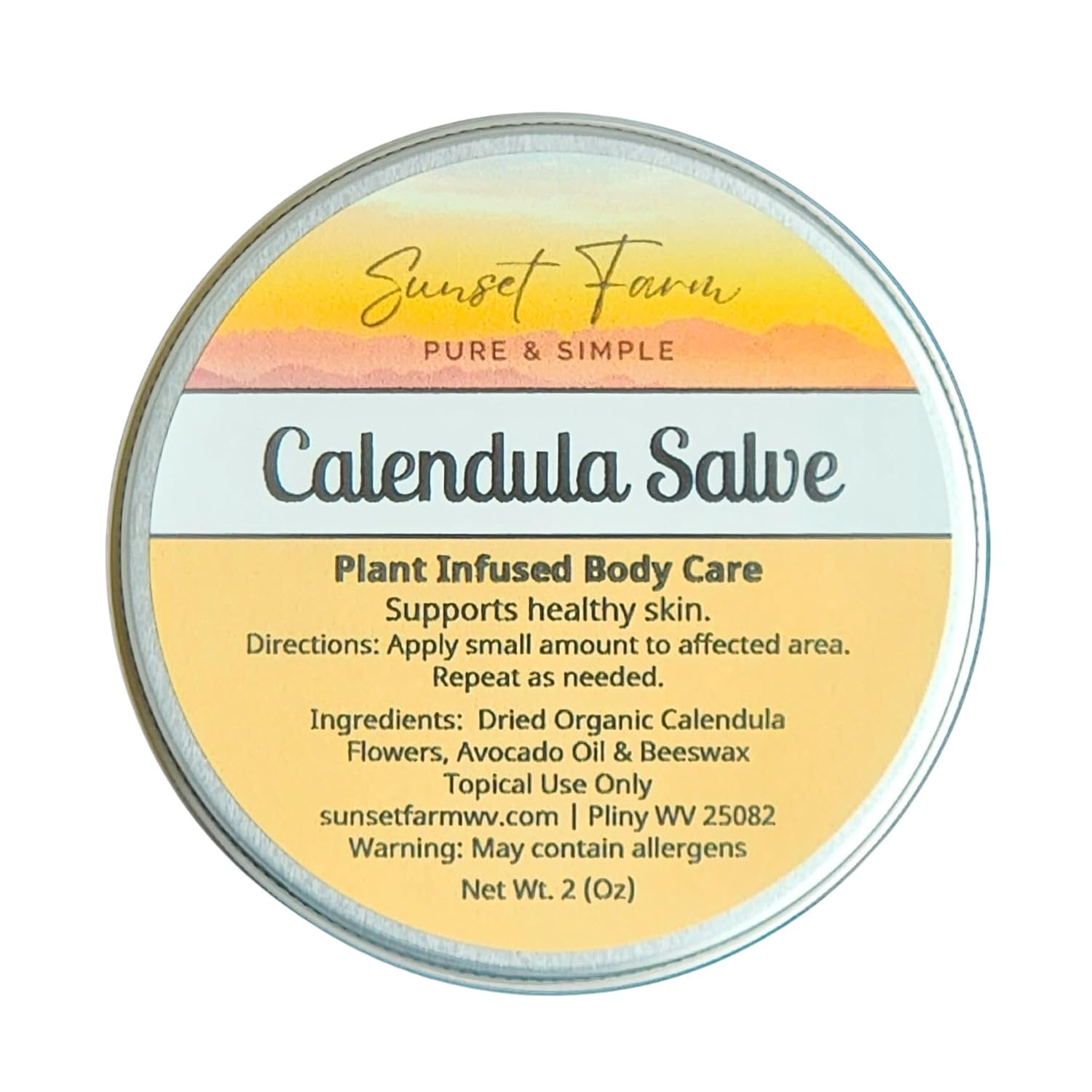 Calendula Salve Herbal Balm Skin Body Care Ointment 2 oz
