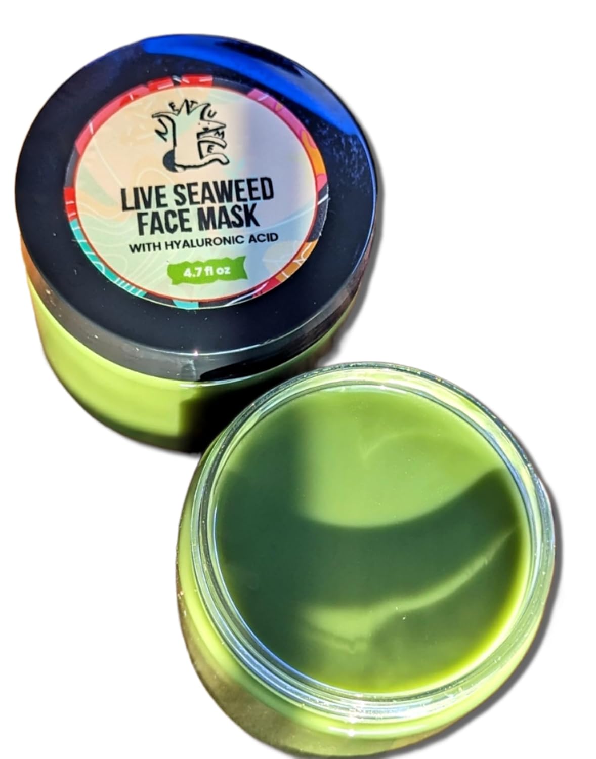 Máscara facial de algas vivas. Unisex. Fabricado en Nueva York. Con extracto de algas marinas, ácido hialurónico. Rejuvenecimiento, reduce las