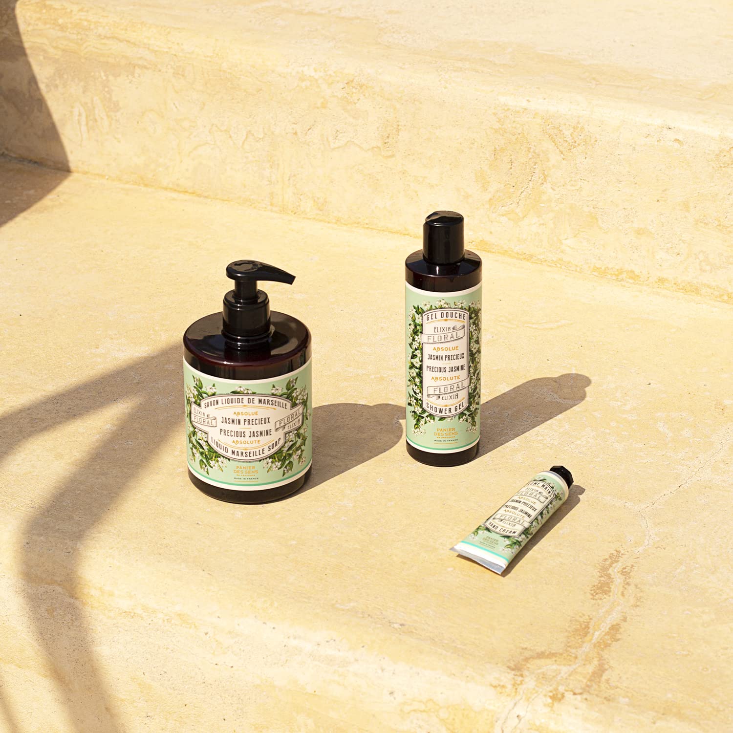 Panier des Sens – Crema de manos para manos y piel agrietadas secas – Mini loción de manos de jazmín, humectante, máscara – Con aceite de oliva y