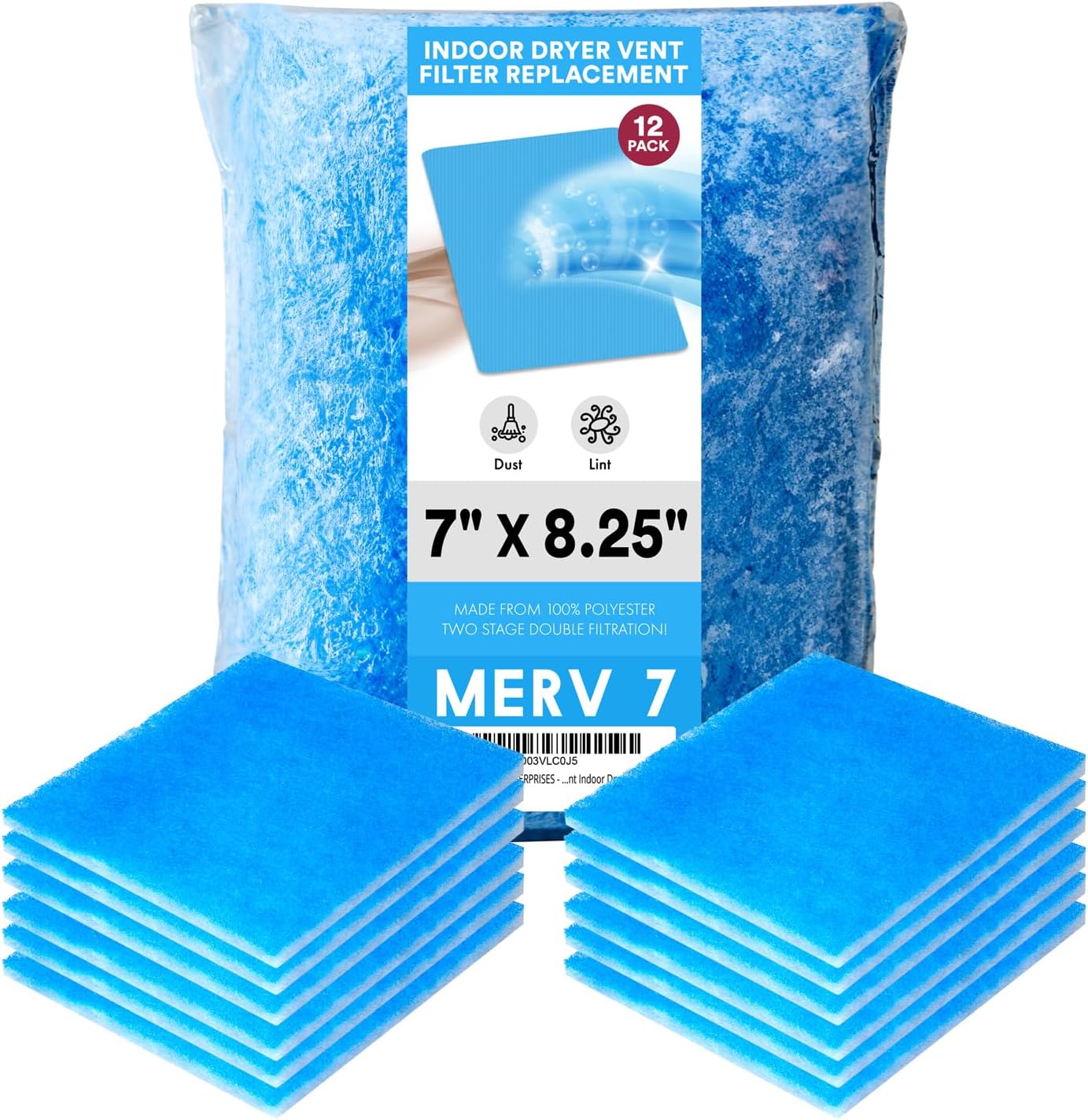 NORTHWEST ENTERPRISES Reemplazo del filtro de ventilación de la secadora de interior  MERV 7 doble filtración, compatible con sistemas de