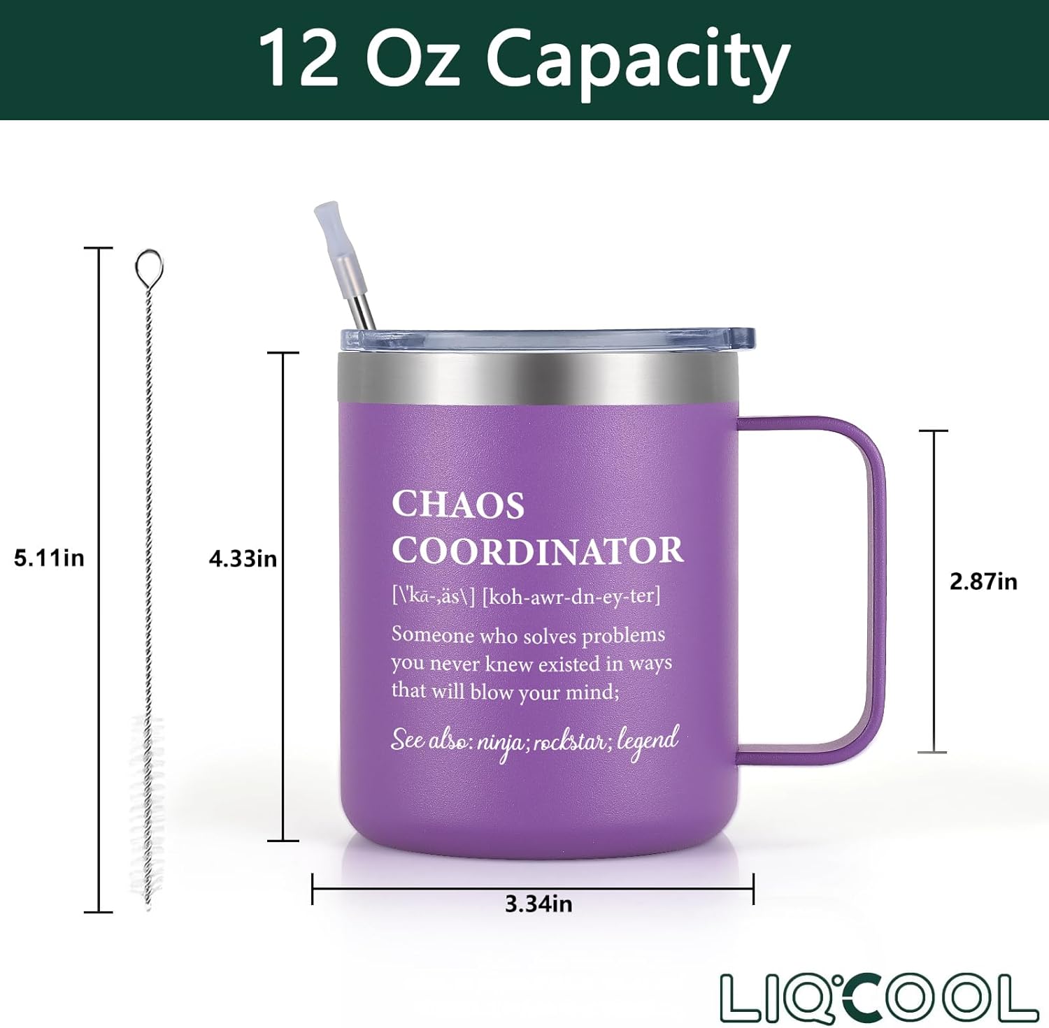 LiqCool Regalos de jefa para mujer, 2 piezas de regalos de coordinadora del caos para mujeres, compañeros de trabajo, enfermera, asistente de