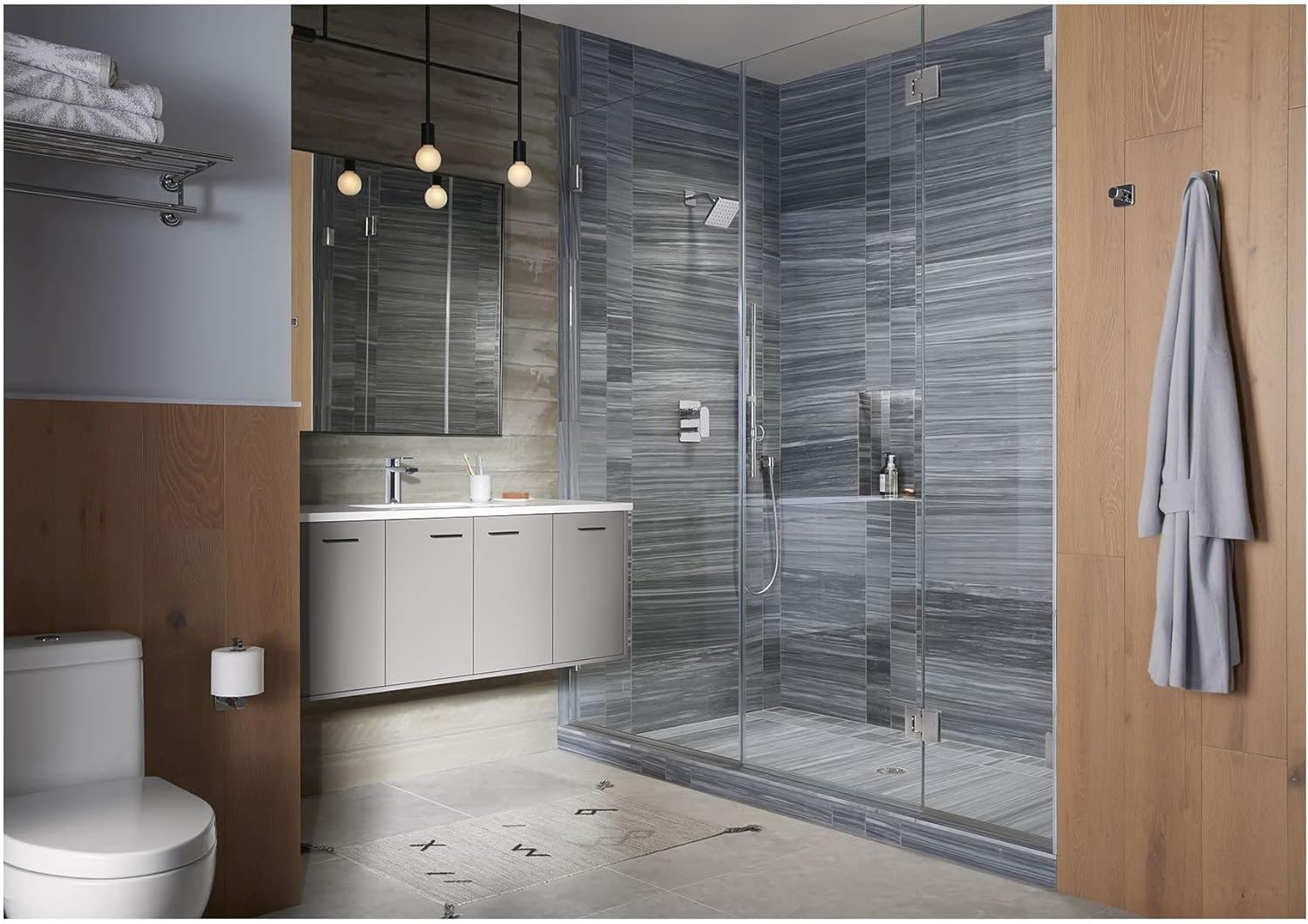 Kohler 23529-TT Gancho paralelo para bata, titanio vibrante