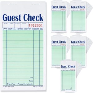 2500 Gorilla Supply – Libro de cheques para invitados de 3.4 x 6.73 pulgadas, bloc de notas para servidor para camarero y camarera, cheques 2500 Gorilla Supply – Libro de cheques para invitados de 3.4 x 6.73 pulgadas, bloc de notas para servidor para camarero y camarera, cheques