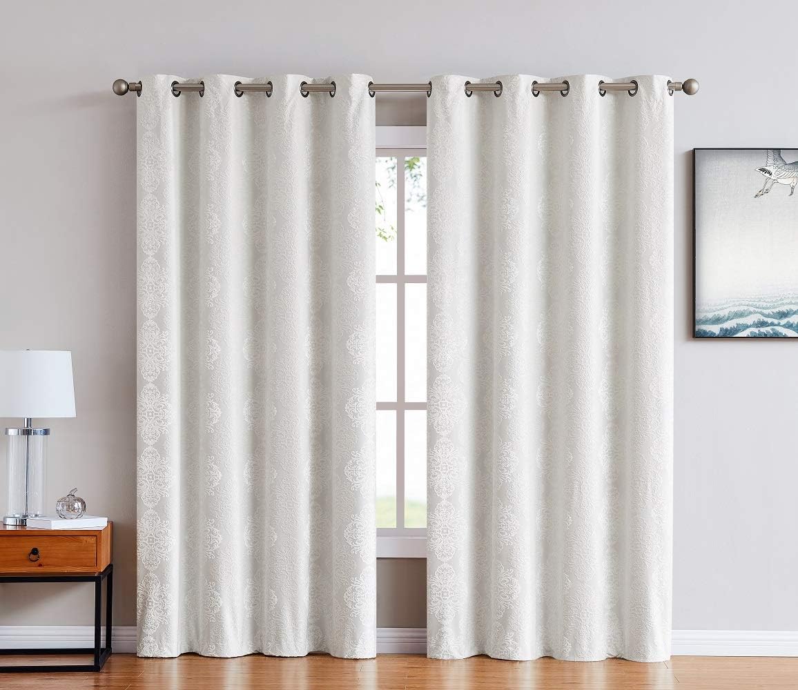 Warm Home Designs Par de 2 cortinas opacas opacas con aislamiento térmico de 52 x 84 pulgadas de longitud estándar para dormitorio, color beige y