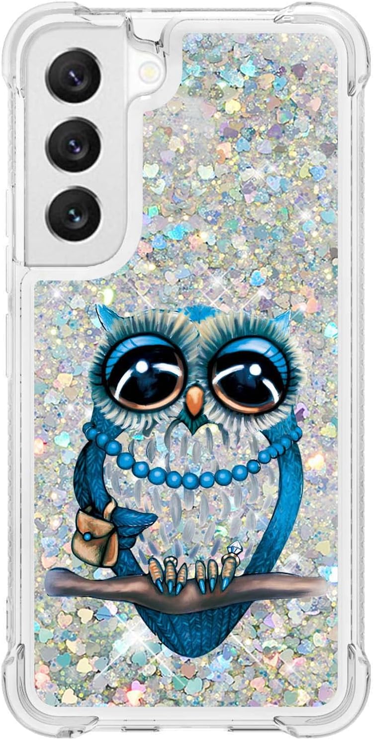 Funda brillante para Samsung S23 Plus con purpurina brillante, ajuste delgado, a prueba de golpes, protector femenino para mujer, transparente, para