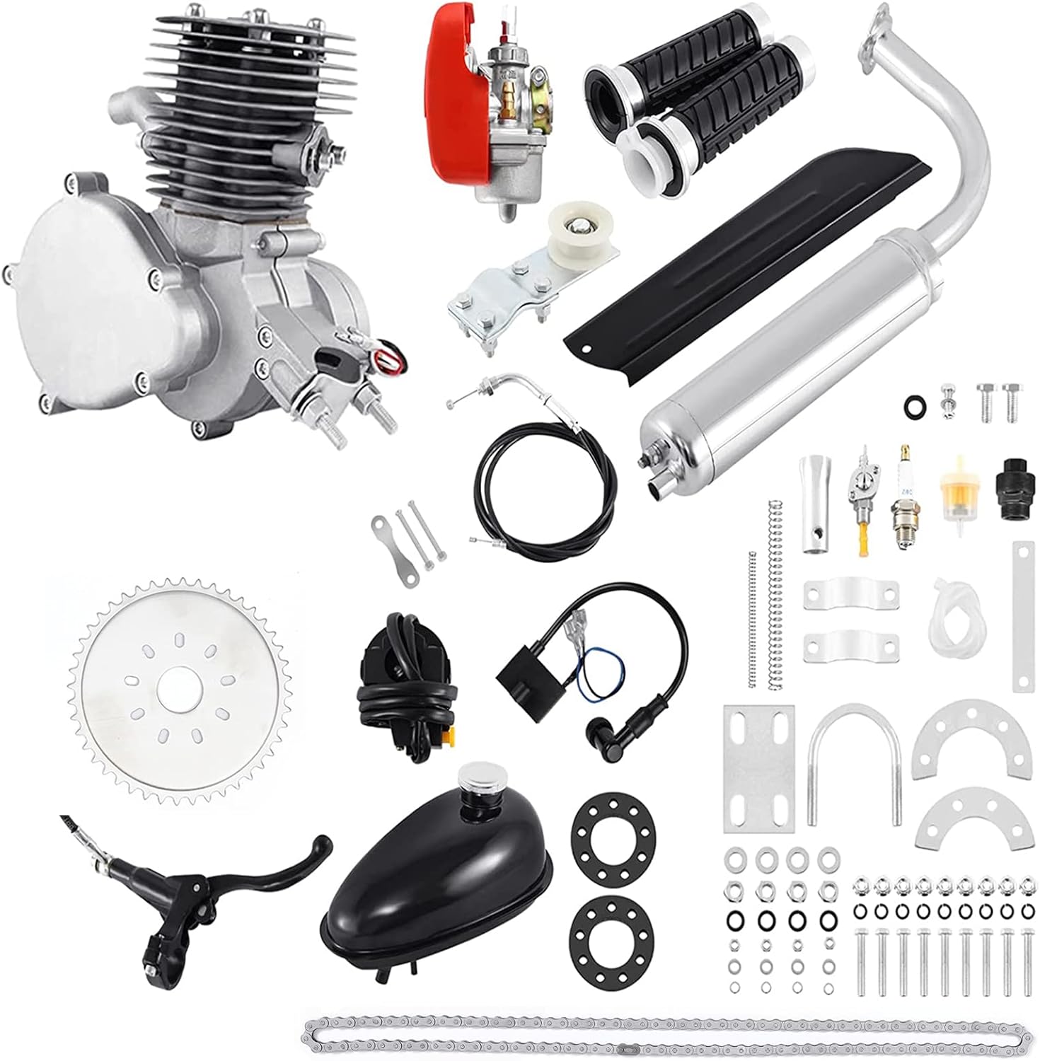 Kit de motor de bicicleta mejorado de 100 cc, kit de motor de bicicleta motorizado de 4 tiempos2 tiempos, kit de motor de bicicleta motorizado a