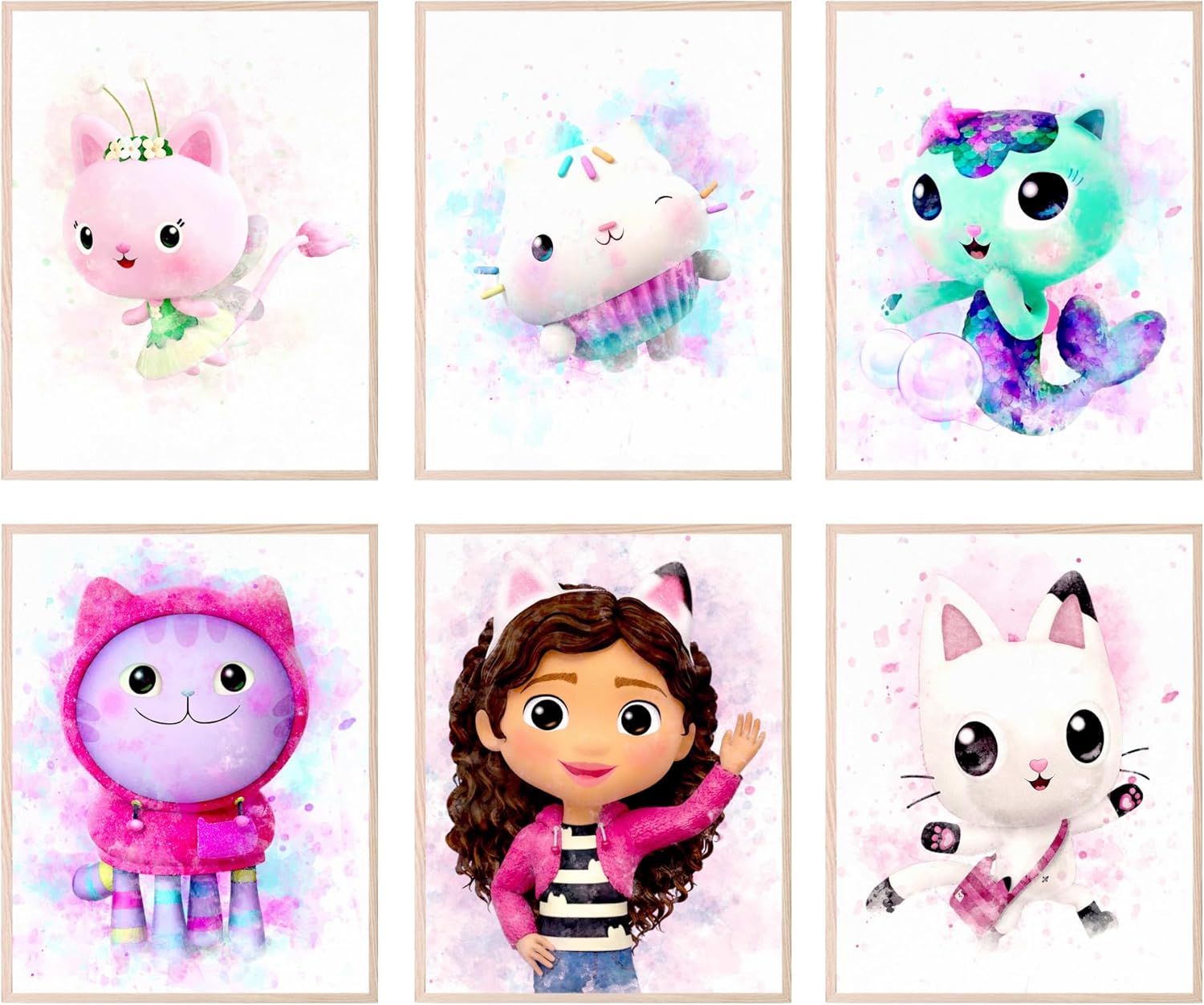 BigWigPrints – Arte de pared de casa de muñecas Gabby, póster de casa de muñecas Gabby, impresiones de casa de muñecas Gabby, decoración de pared de