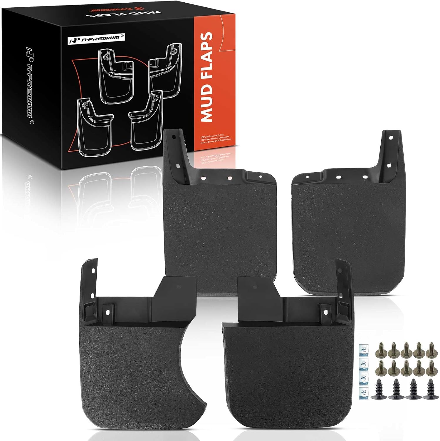 A-Premium Juego de 4 protectores contra salpicaduras con kit de herramientas compatibles con Jeep Gladiator, WillysSport, 2023 2024, camioneta de