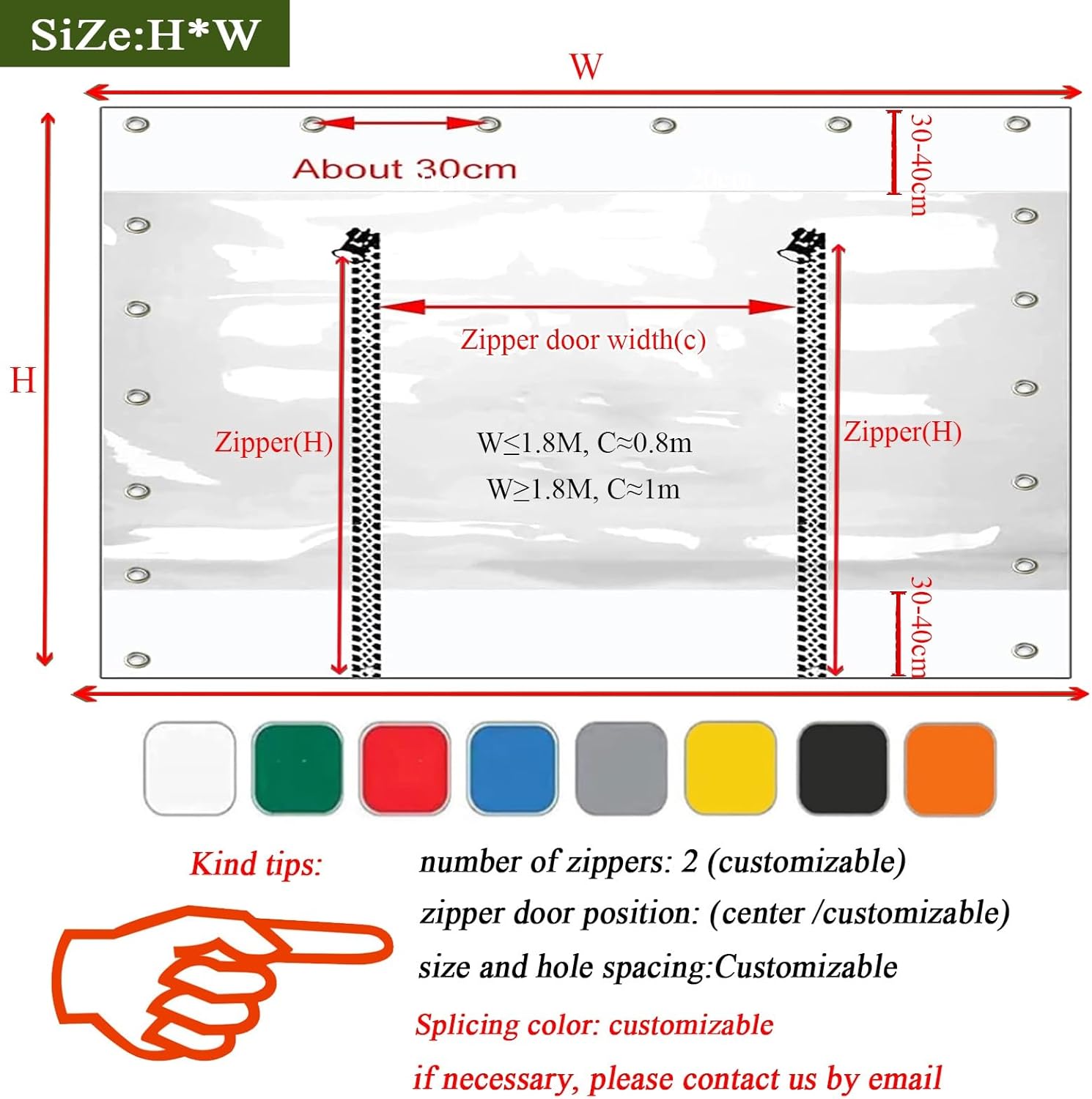 Cortinas impermeables transparentes para exteriores, lona de vinilo transparente, paneles laterales de PVC resistentes con cortinas divisorias con