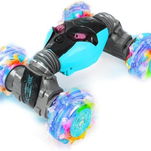 Coches de control remoto con música ligera 112 para niños de 6 a 12 años + auto a control remoto controlado a mano 2.4GHz 4WD Rc Stunt Car Stunt Car Coches de control remoto con música ligera 112 para niños de 6 a 12 años + auto a control remoto controlado a mano 2.4GHz 4WD Rc Stunt Car Stunt Car