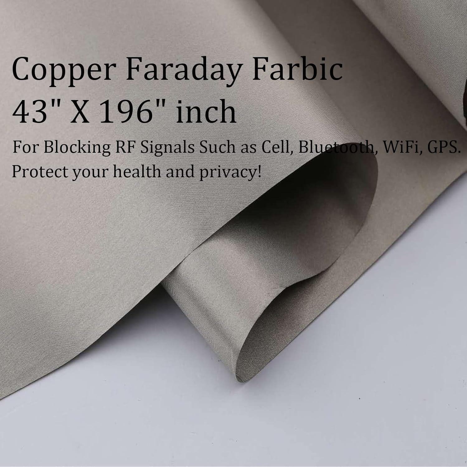 Tela Faraday material conductor de grado militar que protege las señales de RF (WiFi, celda, Bluetooth, GPS, radiación), tela de escudo inalámbrico