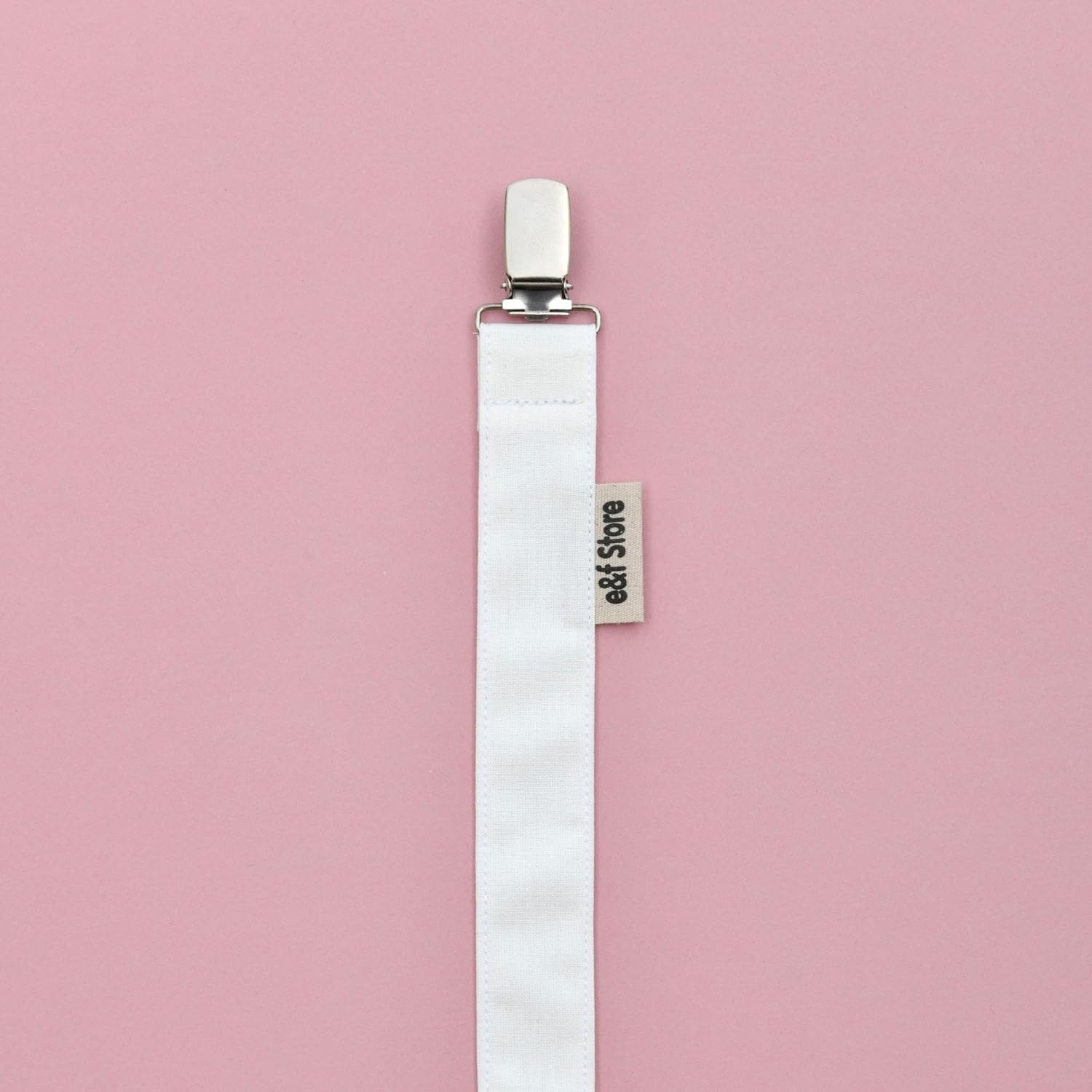 Clip para chupete de bebé, 100% algodón, hecho a mano, correa para chupete ligera y resistente a desgarros (paquete triple, beige, blanco, gris)