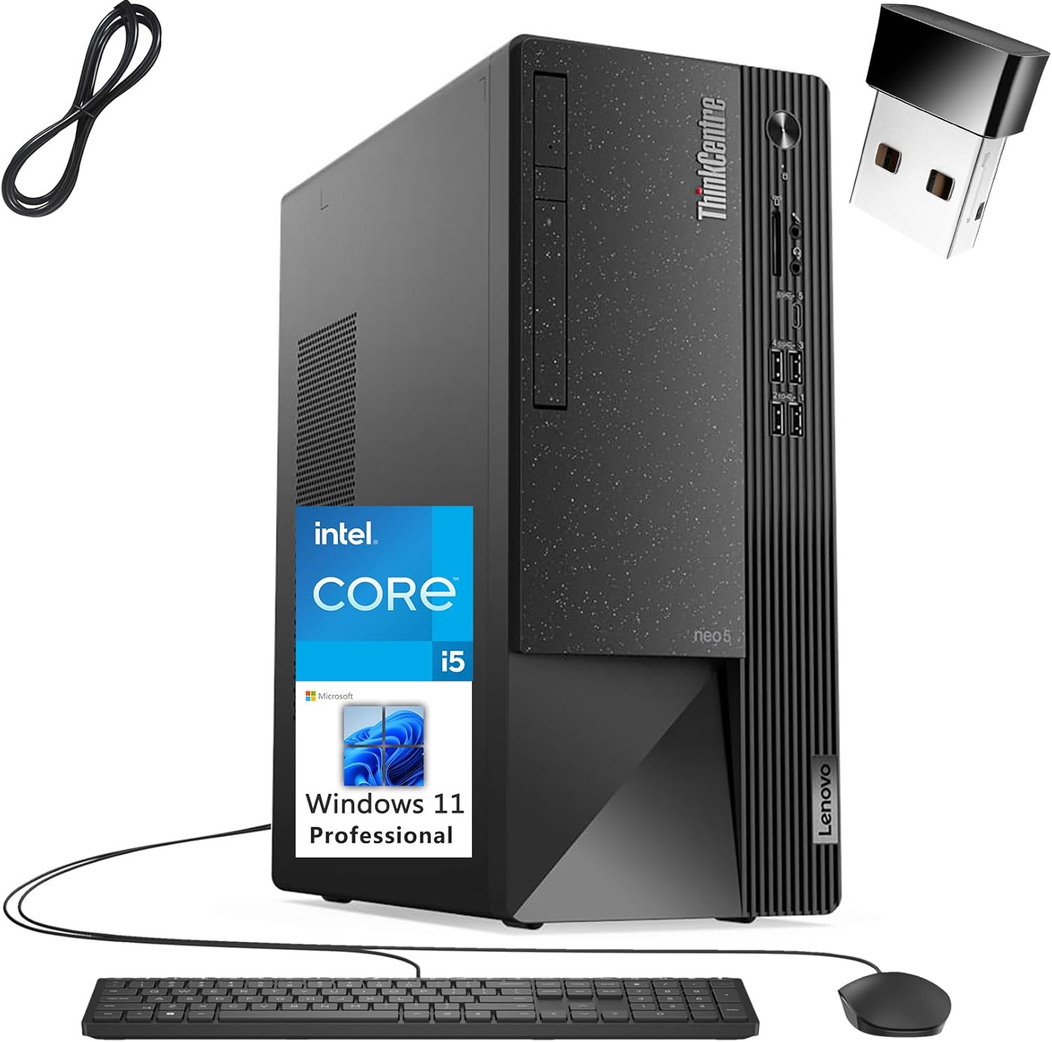 Lenovo Computadora de escritorio ThinkCentre 50T, Intel i5-12400 de 12 generación (Beat i7-11700), RAM DDR4 de 16 GB, SSD PCIe de 1 TB, DVDRW,