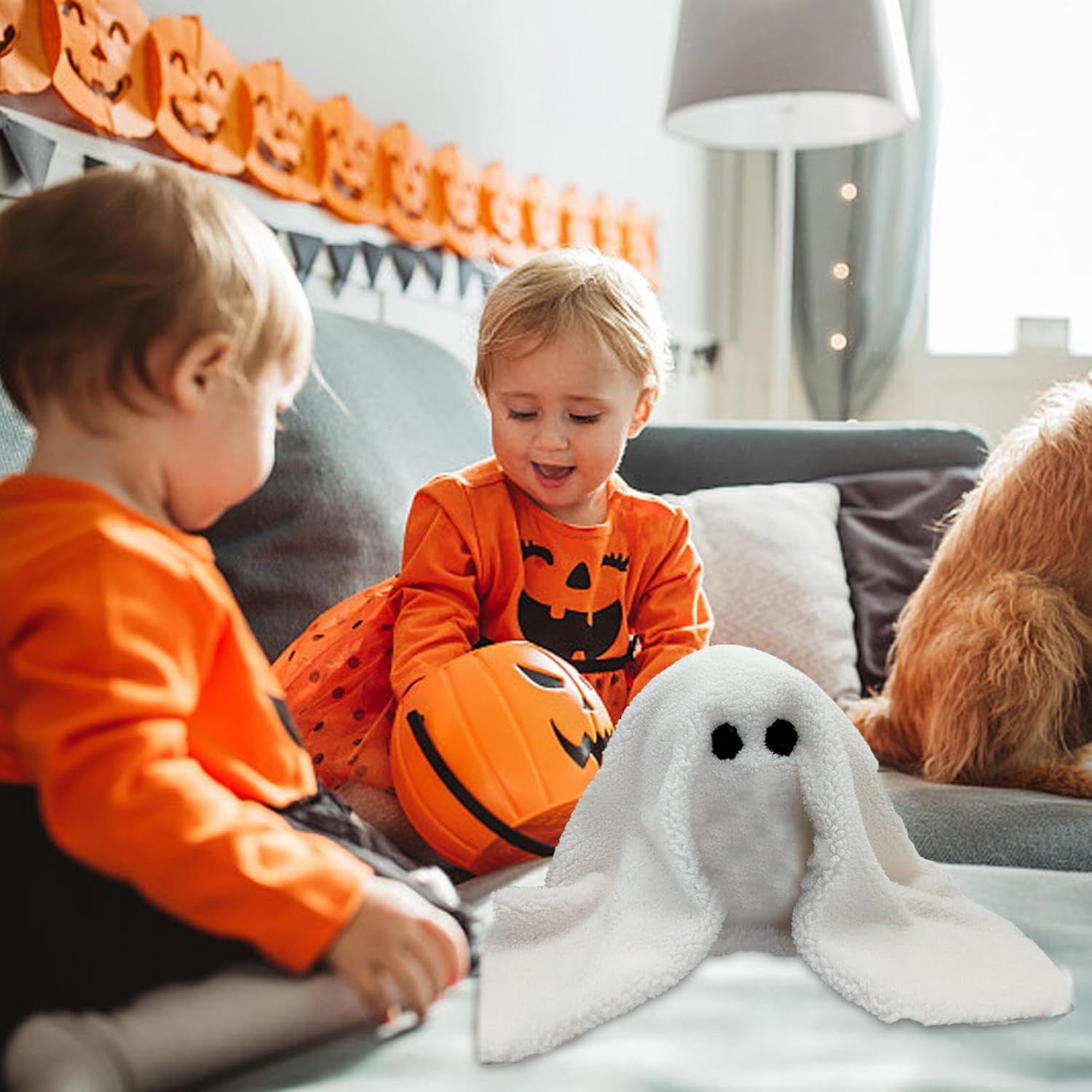 Shakven Nueva almohada de calabaza Gus The Ghost 2023  Almohada Gus The Ghost 2023, Gus The Halloween Ghost Plush para decoración de Halloween,