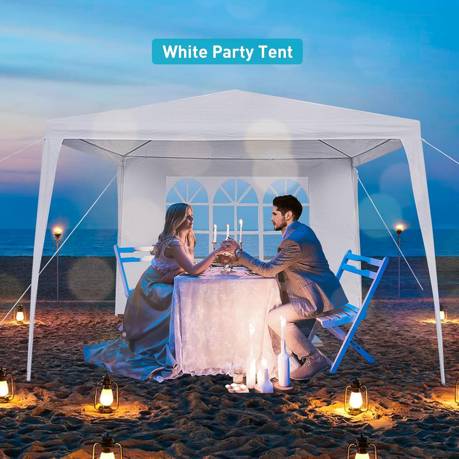 Tienda de campaña para fiestas de 10 x 10 pies, tiendas de campaña al aire libre para fiestas, graduaciones, bodas y cumpleaños, tienda de campaña