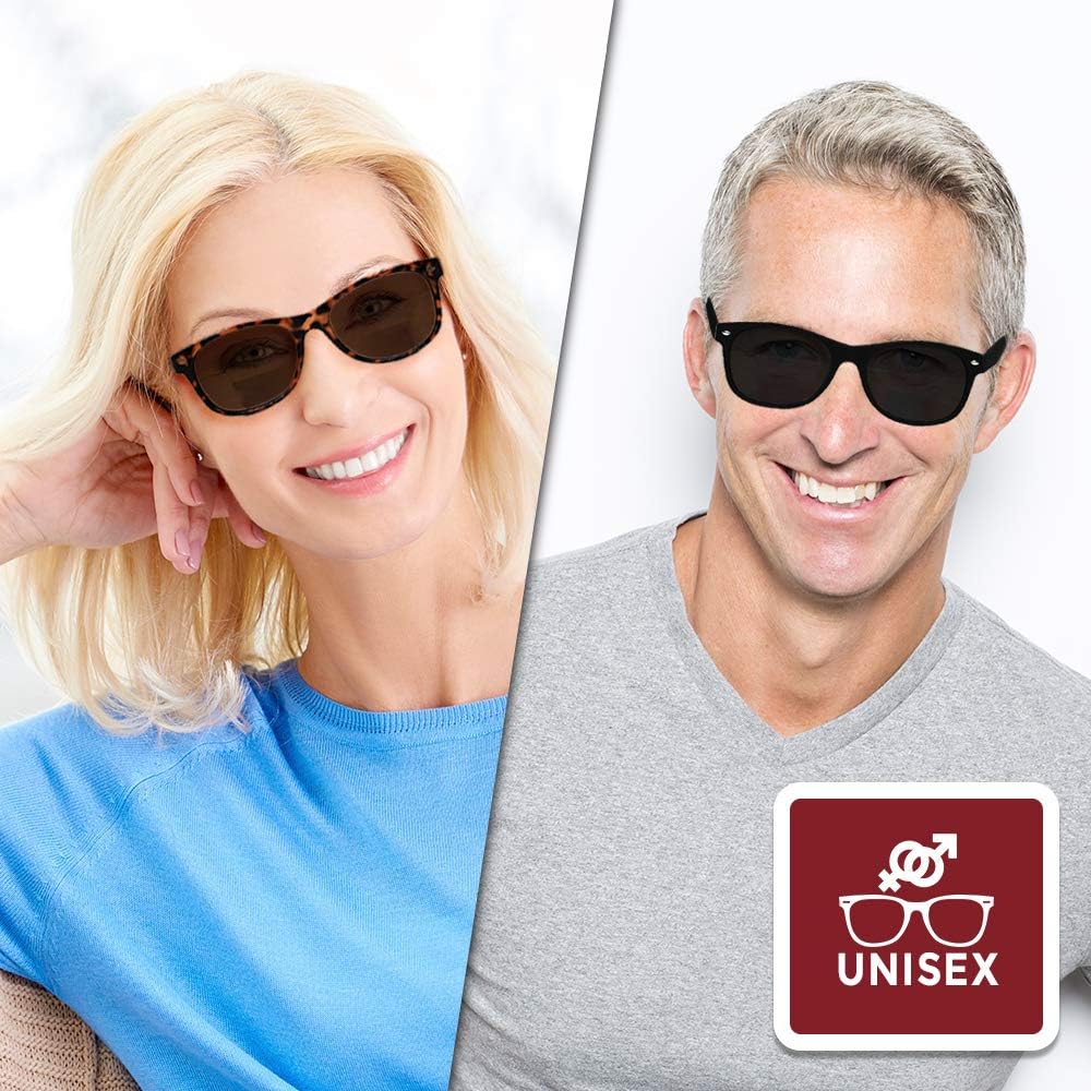 Yogo Vision Lentes de sol bifocales de lectura para hombres y mujeres, estilo retro, protección solar UV400, lentes de lectura para exteriores
