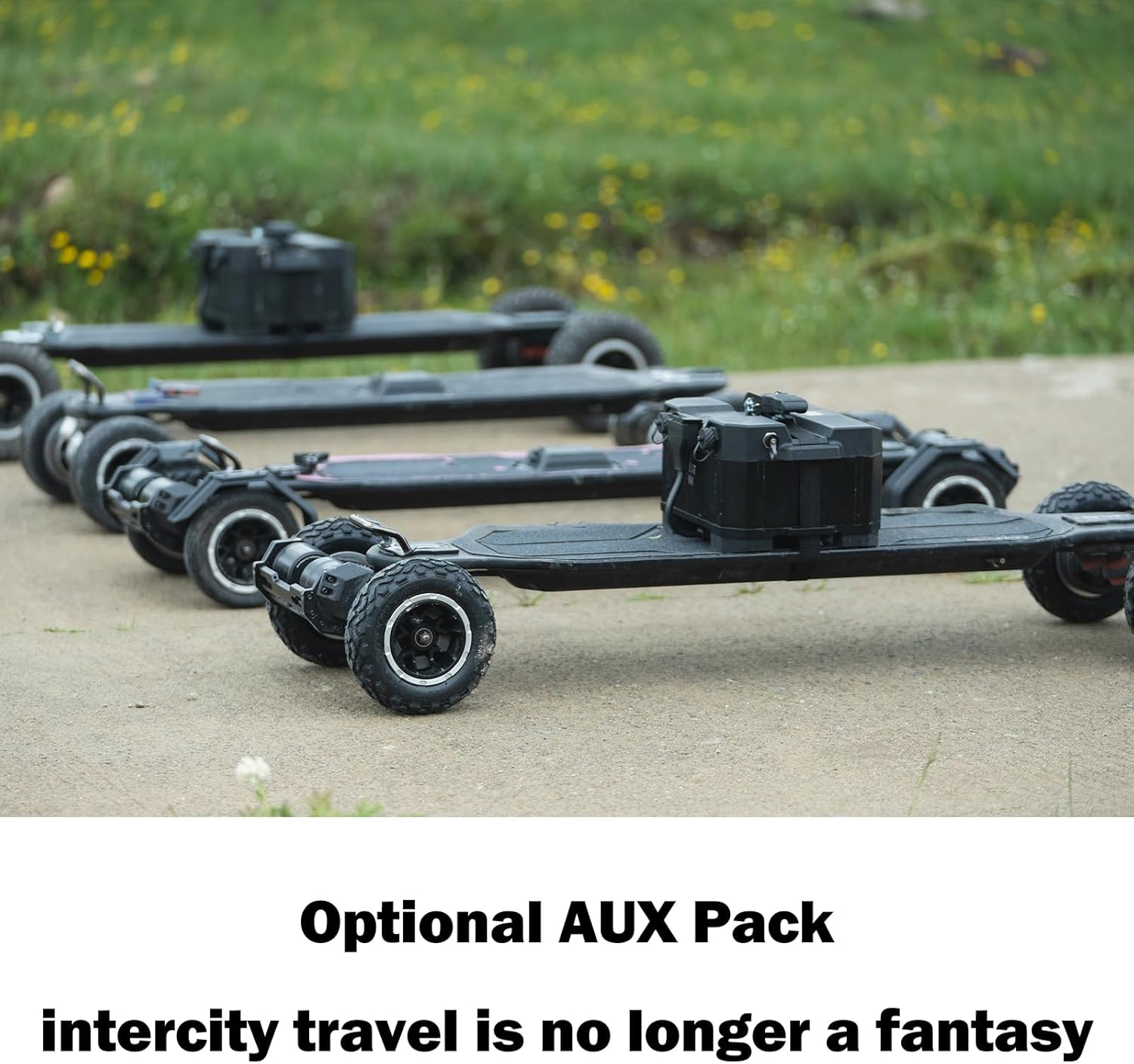Exway Atlas Pro – Patinetas eléctricas todoterreno todoterreno, velocidad máxima de 35 mph, tabla de montaña de rango de 24 millas, batería AUXPack