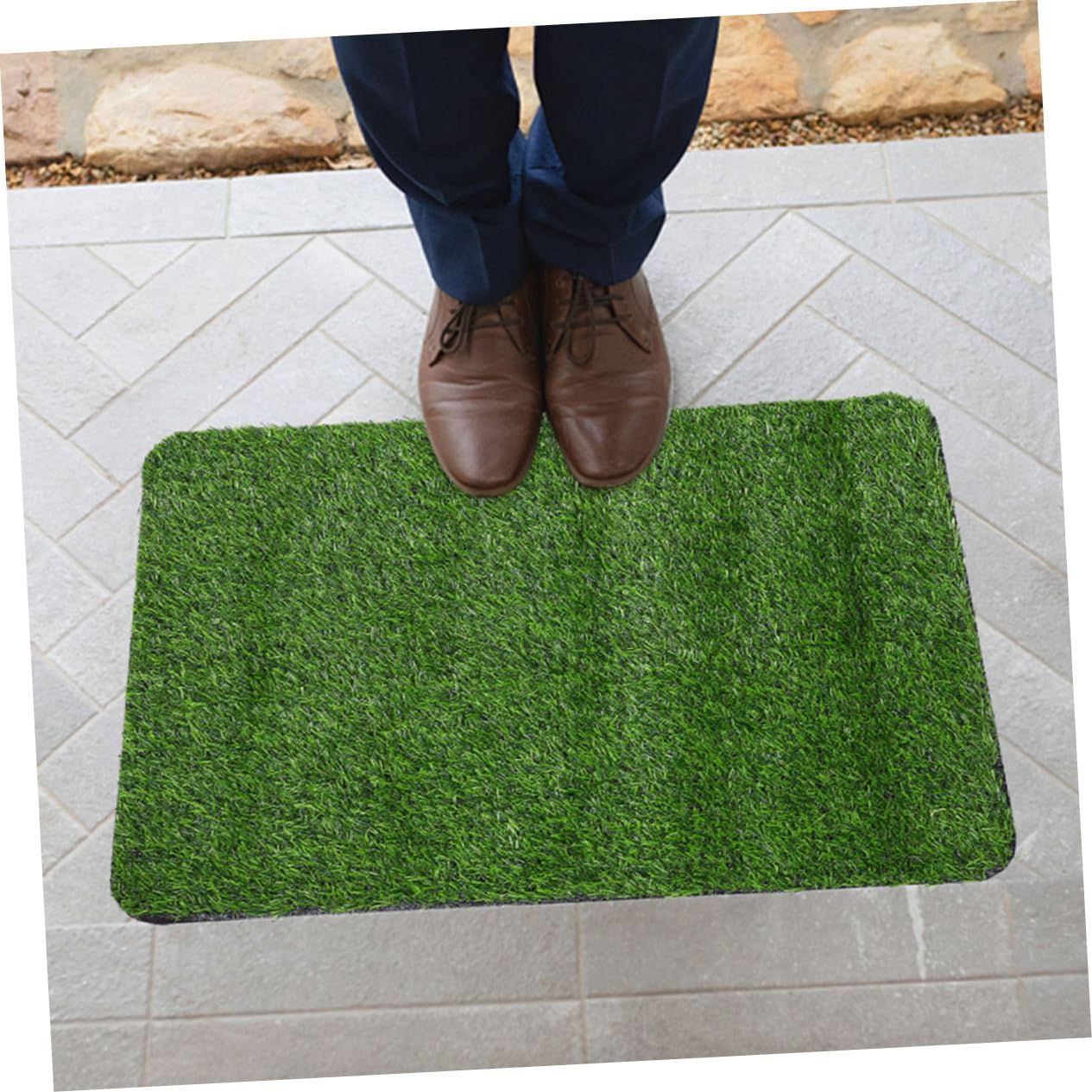 GANAZONO Alfombra de césped para perro, alfombra de pasto para entrada, césped artificial para perros, césped artificial, césped artificial, césped