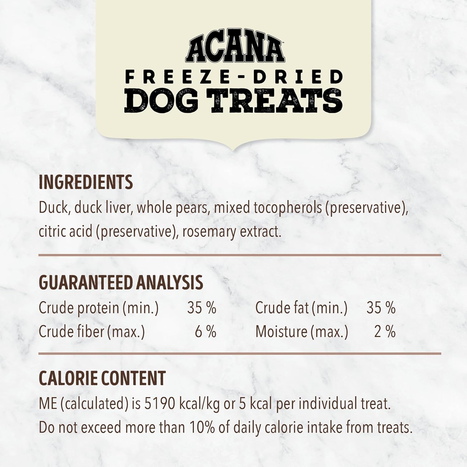 ACANA Singles – Golosinas liofilizadas para perros, receta de pato y pera sin granos de ingredientes limitados, 3.25 onzas