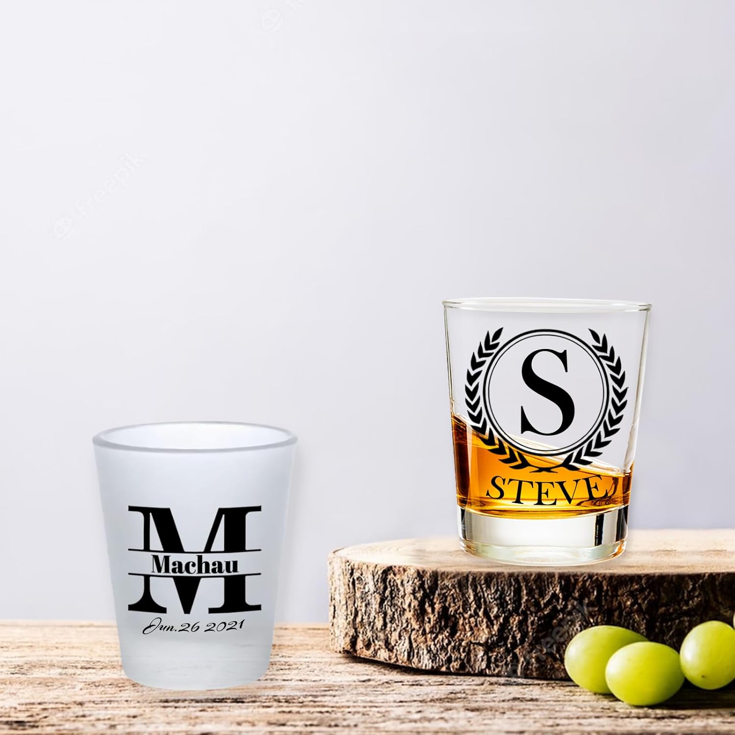 Vasos de chupito personalizados transparentes con tu texto fotográfico, vasos de chupito esmerilados personalizados de 1.5 onzas, accesorios de