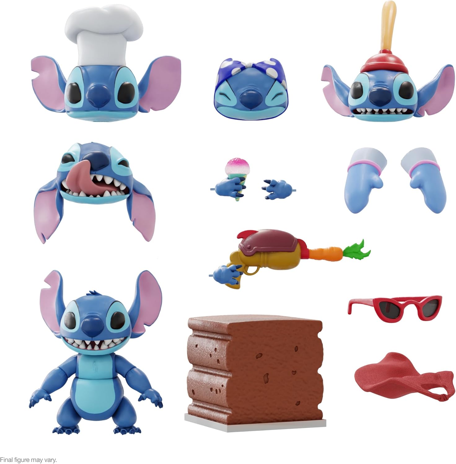 Super7 ULTIMATES! Disney Stitch – Figura de acción de Disney de 7 pulgadas con accesorios, coleccionables clásicos de Disney y juguetes retro