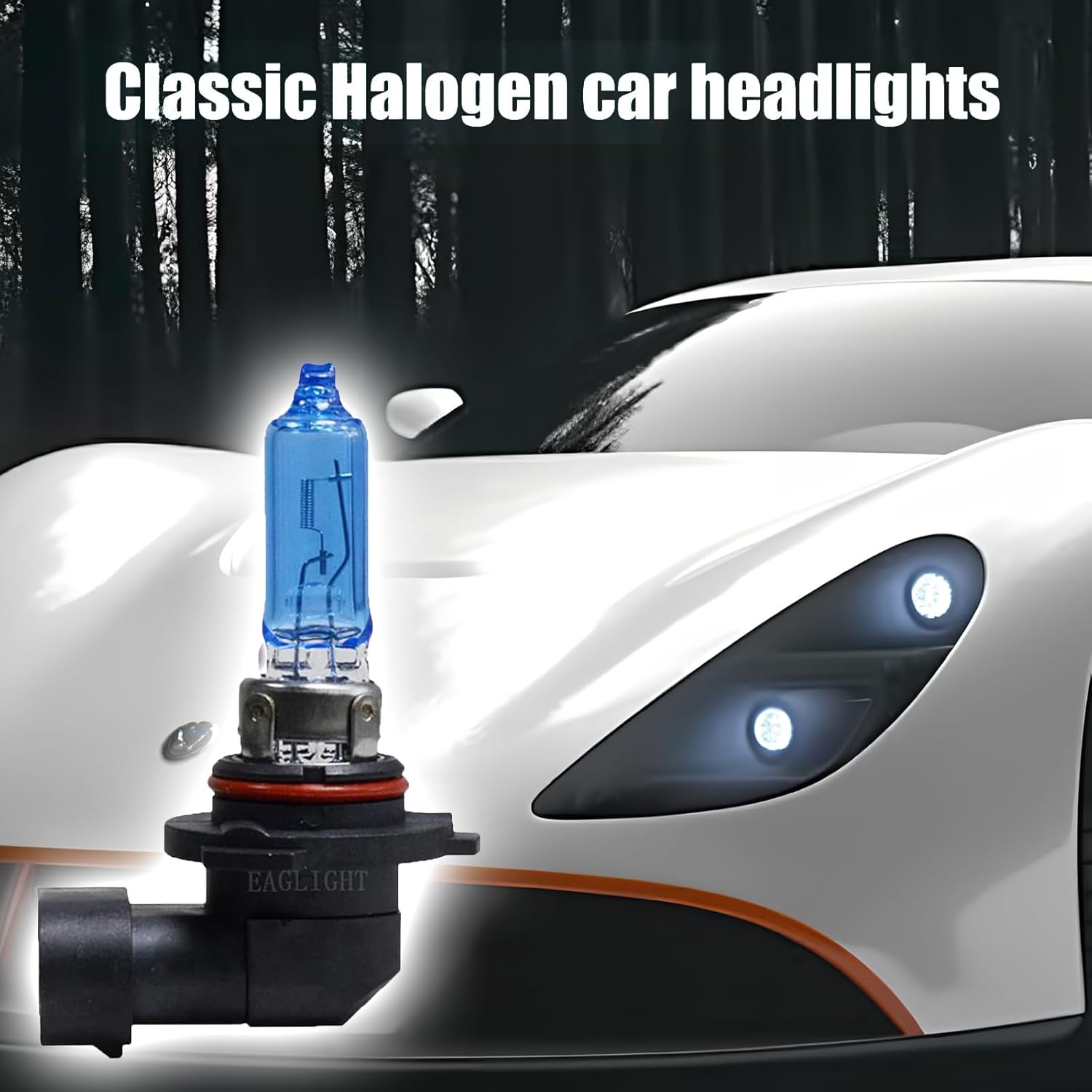 gunhunt 2 luces halógenas 9006 para automóvil, bombillas ultra blancas, luces antiniebla de conducción de 12 V y 100 W, bombillas de haz alto