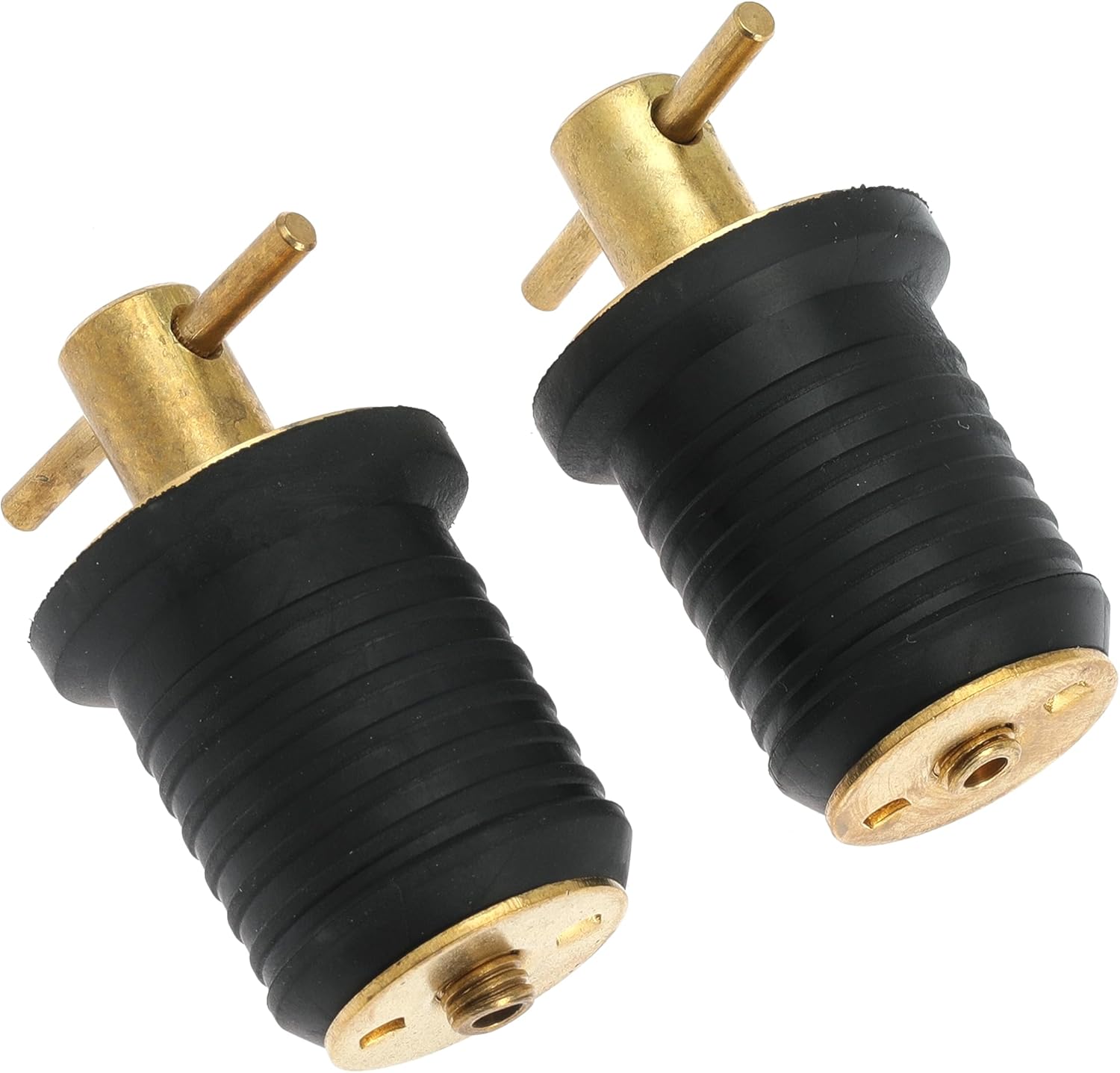Nayciiy Tapones de goma con mango en T, 2 unidades, con mango de latónacero inoxidable, accesorios para barcos