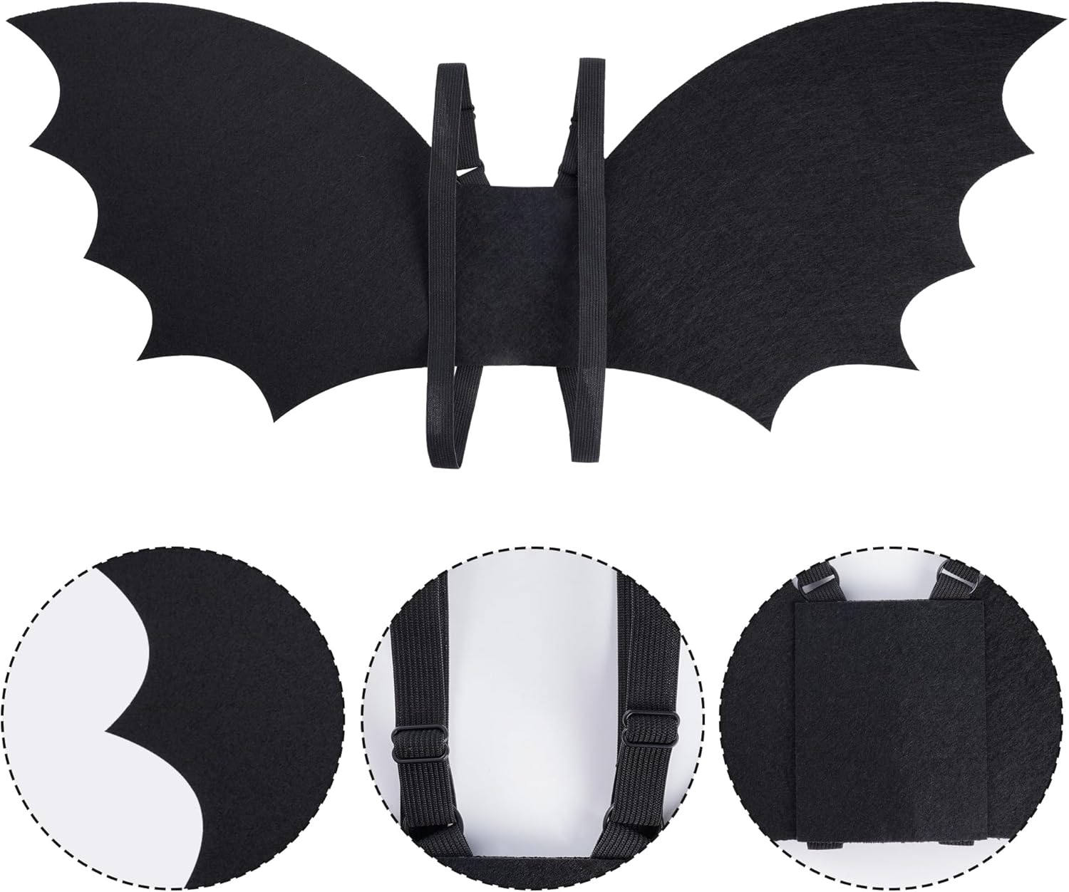 Yolyoo Conjunto de disfraz de murciélago con alas de murciélago para disfraz de Halloween, fiesta de disfraces, cosplay