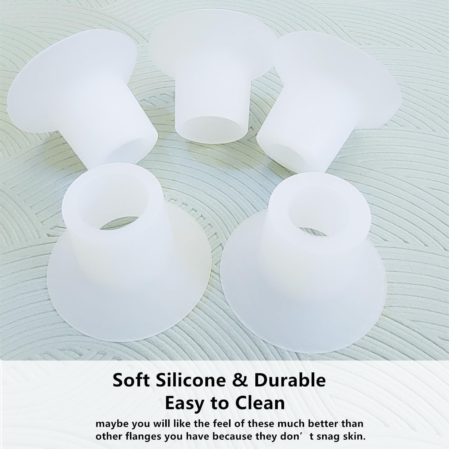Insertos de brida de extractor de leche portátil de 0.827 in, 4 piezas de repuesto compatibles con Spectra Motif Luna Medela Momcozy Tsrete 0.945 in