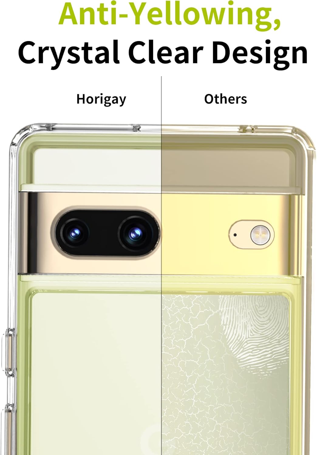 Funda diseñada para Google Pixel 7, funda para Google Pixel 7 con protector de pantalla de vidrio templado, compatible con carga inalámbrica,