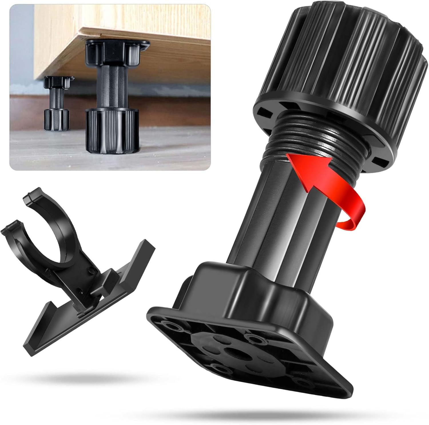12 patas de soporte para gabinete de cocina, estructura de gabinete de cocina y soportes de base de muebles, adecuados para sofás y camas, patas