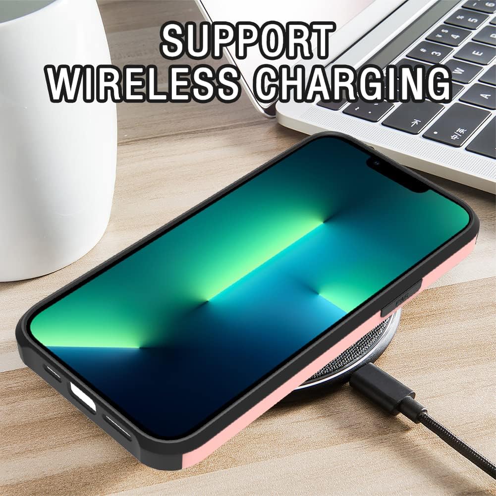 ZIYE Funda para iPhone 13 Pro Max con tarjetero, para iPhone 13 Pro Max, funda tipo cartera antiarañazos, doble capa, bolsillo oculto, a prueba de