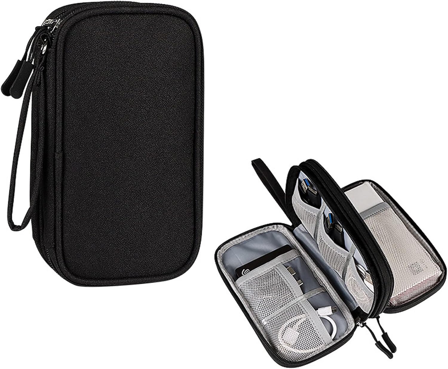 Organizador de electrónica, pequeño organizador de electrónica, organizador de cables electrónicos, estuche de viaje, organizador de bolsa de
