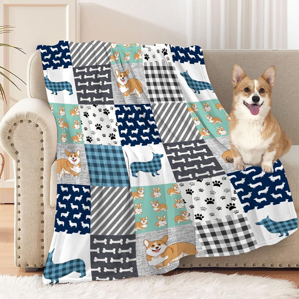 Manta Corgi para niños, niñas, regalo de Corgi para los amantes de Corgi, acogedora franela suave, ligera y cálida, utilizada para habitación y
