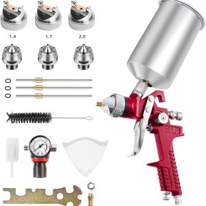 HVLP – Pistola pulverizadora de pintura automática, pistola de pulverización de aire con boquillas de 1.41.70.079 in, capacidad de 33.8 fl oz y HVLP – Pistola pulverizadora de pintura automática, pistola de pulverización de aire con boquillas de 1.41.70.079 in, capacidad de 33.8 fl oz y