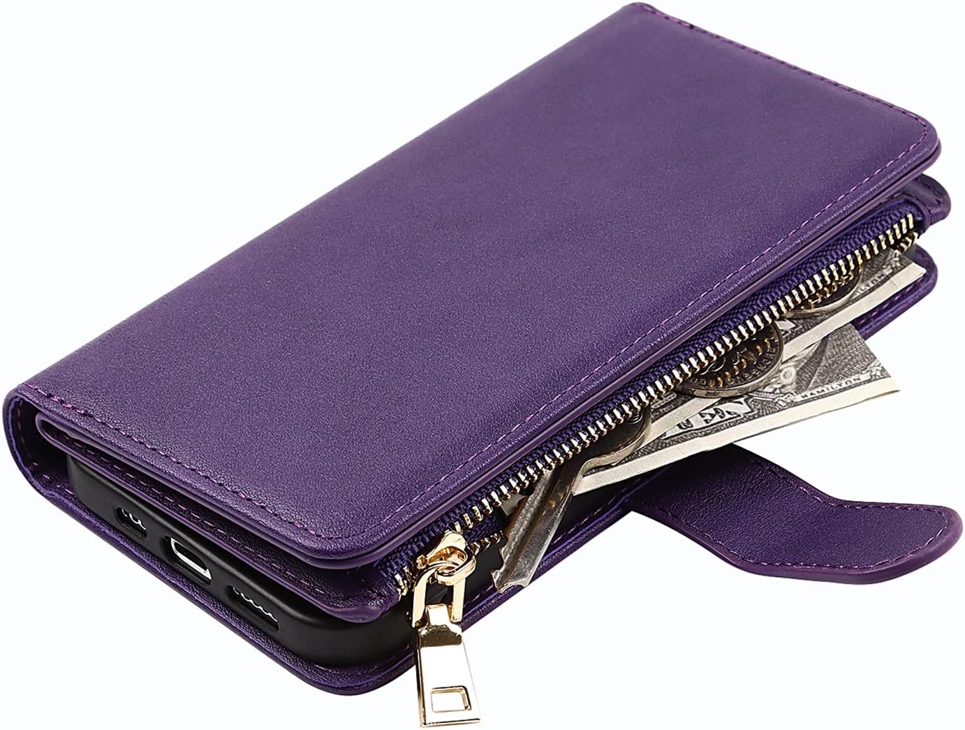 Jaorty Funda para iPhone 12 Pro Max con tarjetero para tarjetas de crédito, iPhone 12 Pro Max, funda cruzada con correa para el hombro, bolsillo con