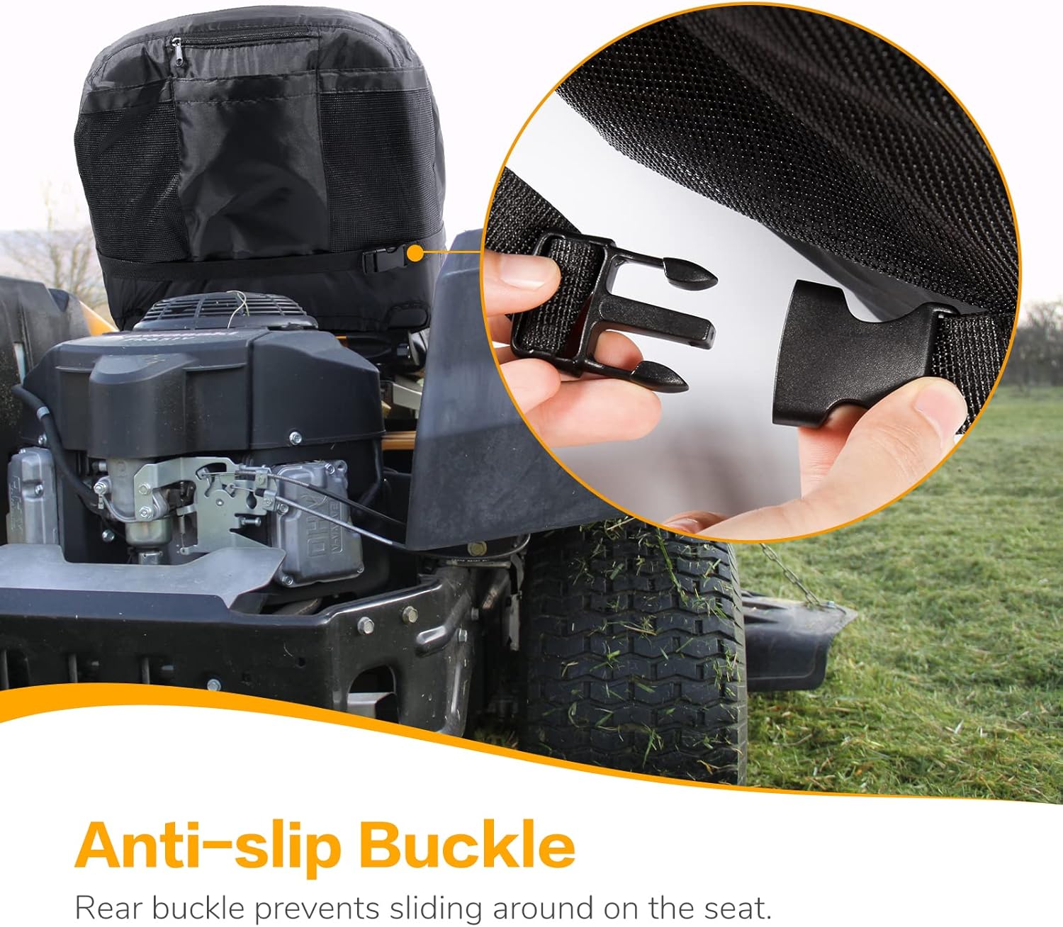 Funda de asiento de tractor, con funda extra impermeable para asientos de 12.5 a 14 pulgadas de alto, funda de asiento para cortacésped de