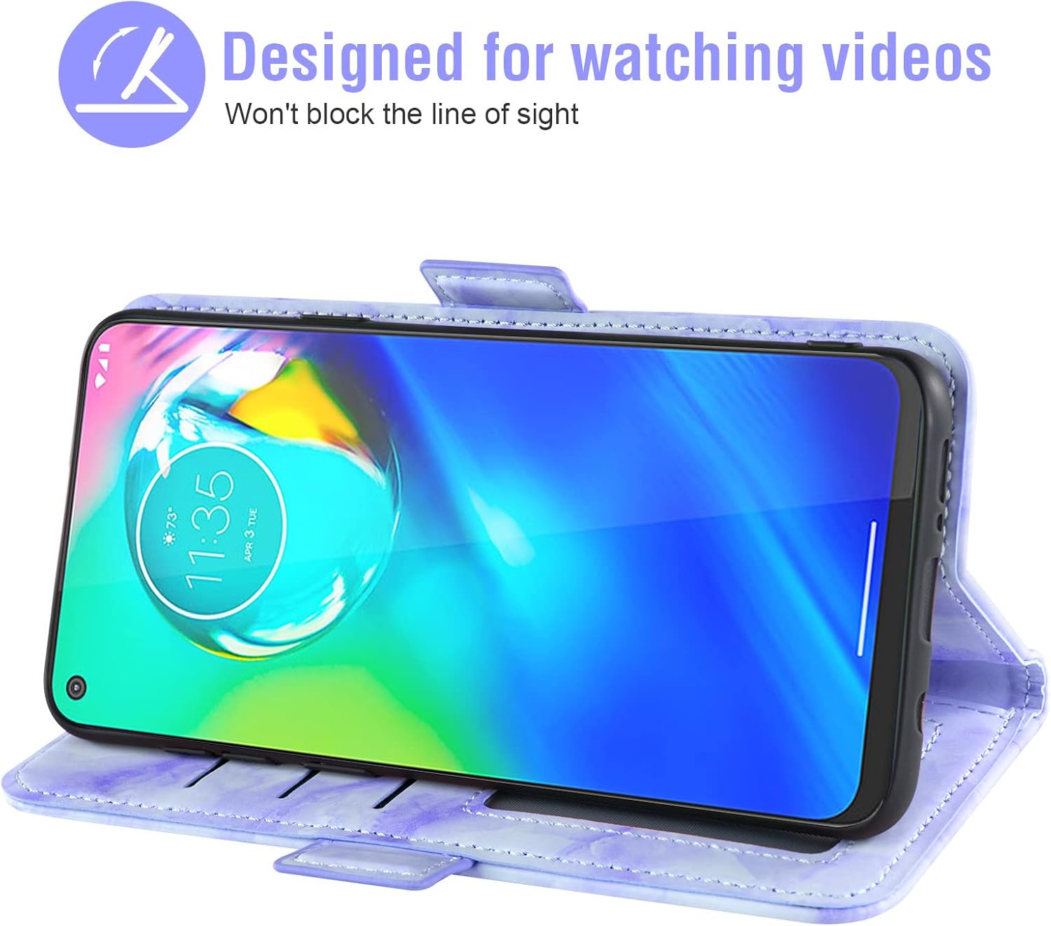 Asuwish Funda compatible con Moto G Power 2020 y protector de pantalla de vidrio templado, accesorio para celda, ranura para tarjetero, función