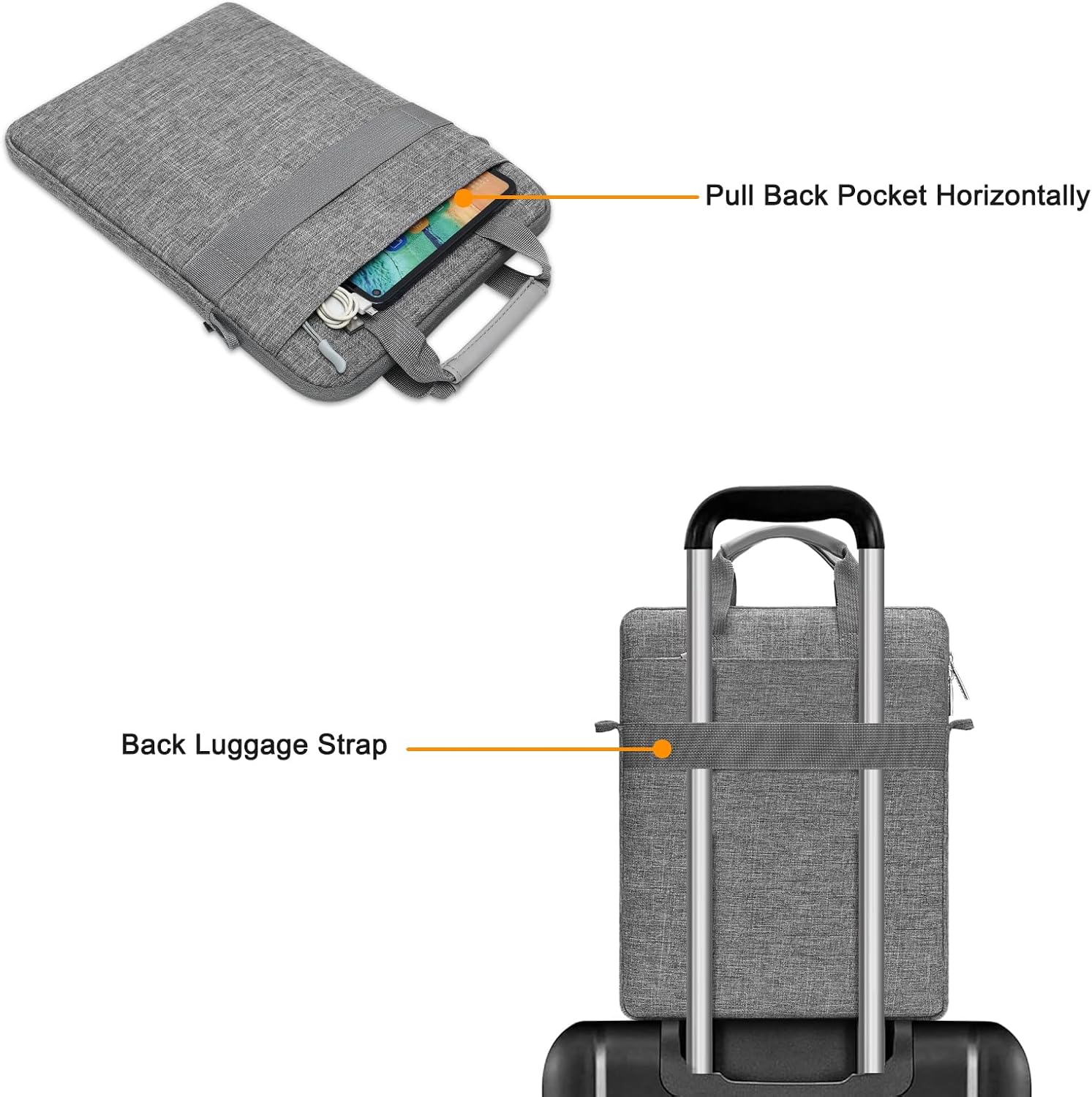 MOSISO Bolsa de hombro vertical para laptop compatible con MacBook AirPro, portátil de 13-13.3 pulgadas, compatible con MacBook Pro 14 2023-2021