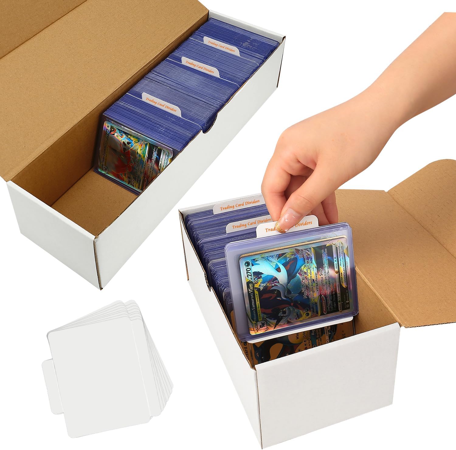 Cajas de cartón para tarjetas intercambiables, béisbol, fútbol, baloncesto, hockey, deportes, caja de almacenamiento de tarjetas coleccionables para