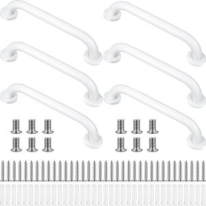 Therwen Paquete de 6 barras de agarre para bañeras y duchas, barras de apoyo para ducha para personas mayores, barras de apoyo de acero inoxidable Therwen Paquete de 6 barras de agarre para bañeras y duchas, barras de apoyo para ducha para personas mayores, barras de apoyo de acero inoxidable