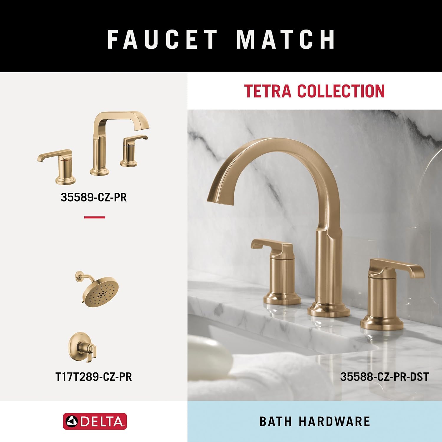 Delta 78924-CZ Tetra – Toallero de baño (24 pulgadas), color bronce champán